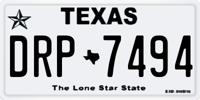 TX license plate DRP7494