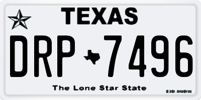 TX license plate DRP7496