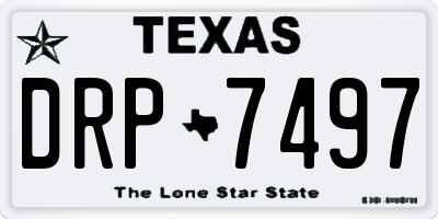 TX license plate DRP7497