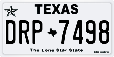 TX license plate DRP7498