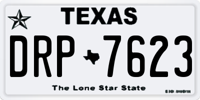 TX license plate DRP7623