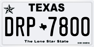 TX license plate DRP7800