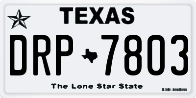 TX license plate DRP7803