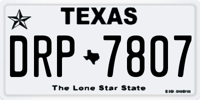 TX license plate DRP7807