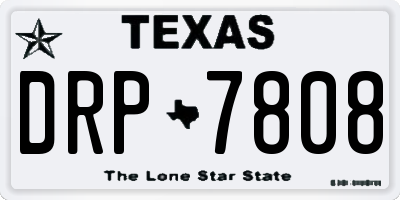 TX license plate DRP7808