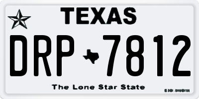 TX license plate DRP7812