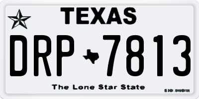 TX license plate DRP7813