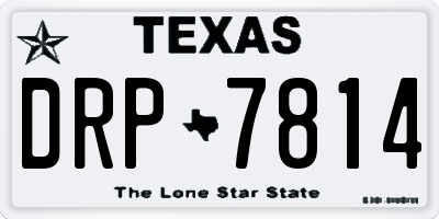 TX license plate DRP7814