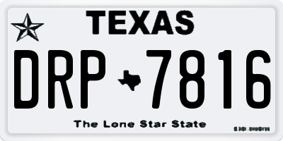 TX license plate DRP7816