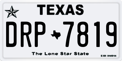 TX license plate DRP7819
