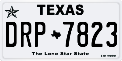 TX license plate DRP7823