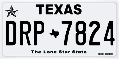 TX license plate DRP7824