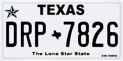 TX license plate DRP7826