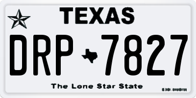 TX license plate DRP7827