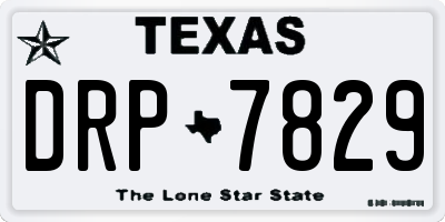 TX license plate DRP7829