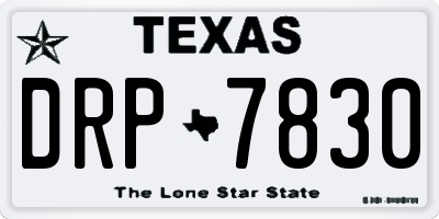 TX license plate DRP7830