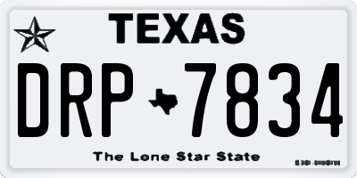 TX license plate DRP7834
