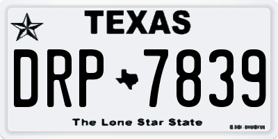 TX license plate DRP7839