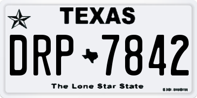 TX license plate DRP7842
