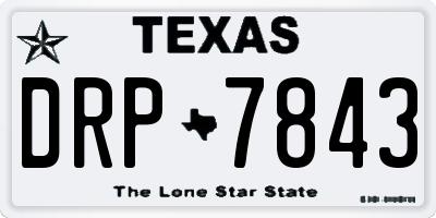 TX license plate DRP7843