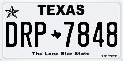 TX license plate DRP7848