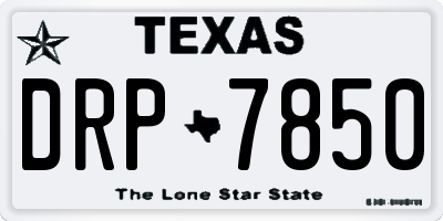 TX license plate DRP7850
