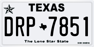 TX license plate DRP7851