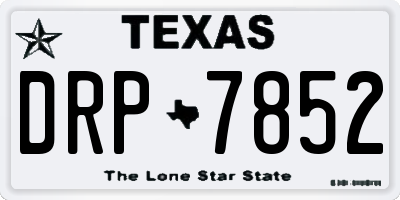 TX license plate DRP7852