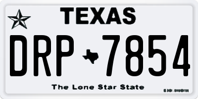 TX license plate DRP7854