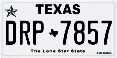 TX license plate DRP7857