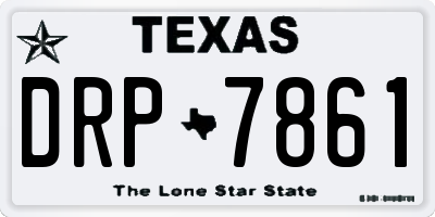 TX license plate DRP7861
