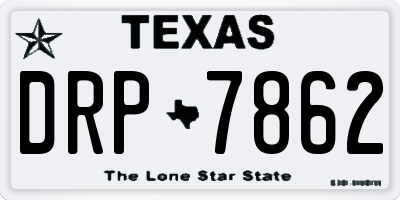 TX license plate DRP7862