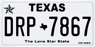 TX license plate DRP7867