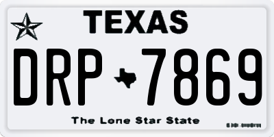 TX license plate DRP7869