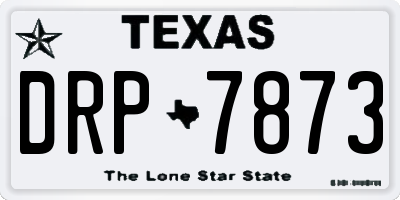 TX license plate DRP7873