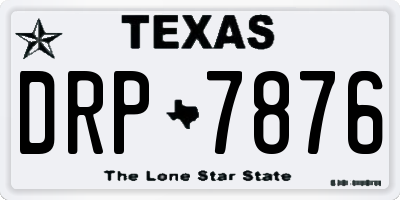 TX license plate DRP7876