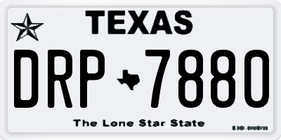 TX license plate DRP7880