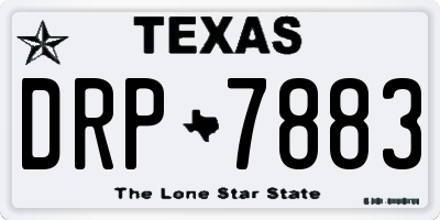 TX license plate DRP7883