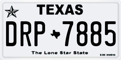 TX license plate DRP7885
