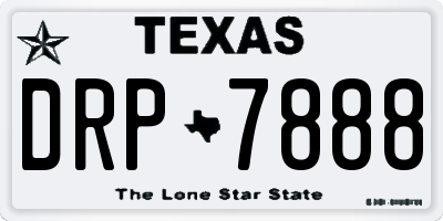 TX license plate DRP7888