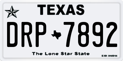 TX license plate DRP7892