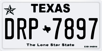 TX license plate DRP7897