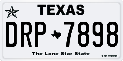 TX license plate DRP7898
