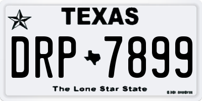 TX license plate DRP7899