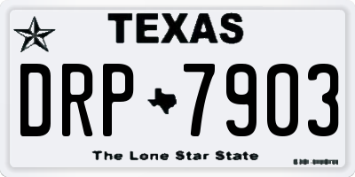 TX license plate DRP7903