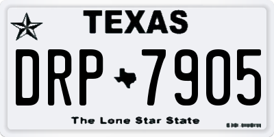 TX license plate DRP7905