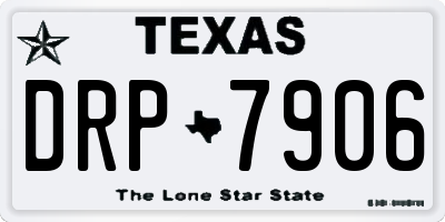 TX license plate DRP7906