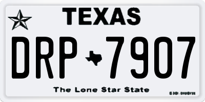 TX license plate DRP7907