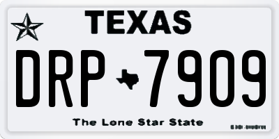 TX license plate DRP7909