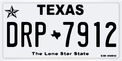 TX license plate DRP7912